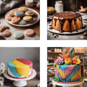 pasteles con aerógrafo de repostería